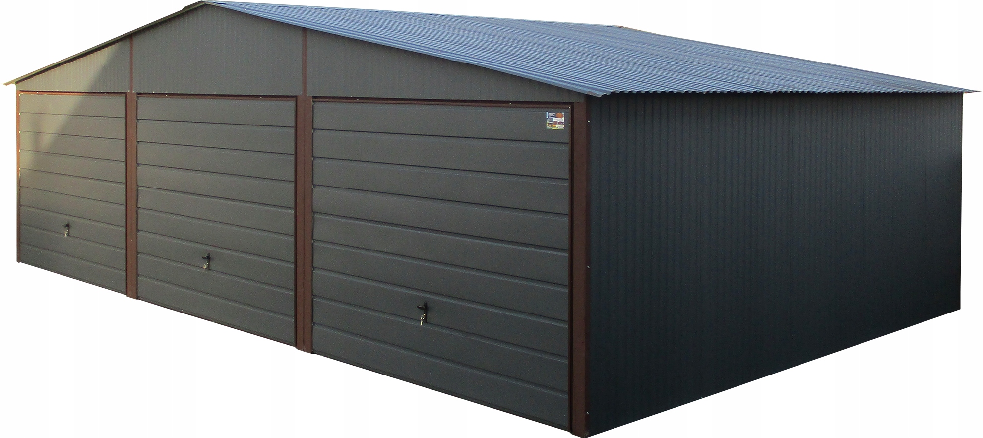 Garaże Blaszane 9x5 Garage Blaszak Graphite Plechy